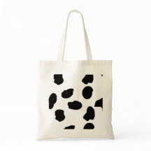 Black & White Cow Print Tote Bag