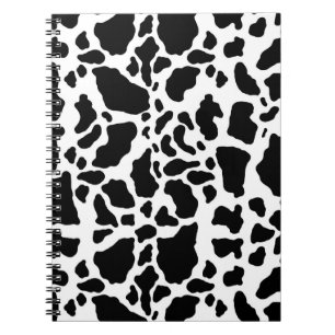 Black & White Cow Spots Animal Print Pattern Notebook