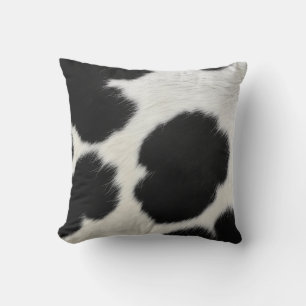 black white cow texture fur skin leather animal ha cushion