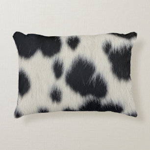 black white cow texture fur skin leather animal ha decorative cushion