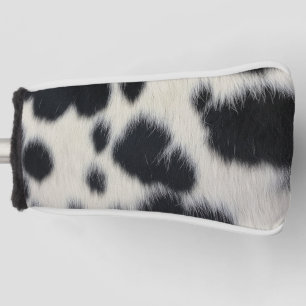 black white cow texture fur skin leather animal ha golf head cover