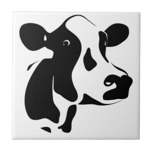 Black & White Cow Tile