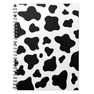 Black White Cowhide Farmhouse modern rustic Notebook
