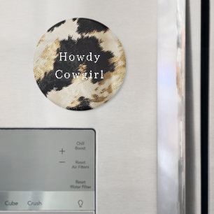 Black White Cowhide Magnet