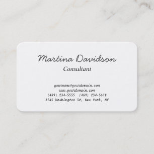 Black White Creative Handwriting Unique Business Card