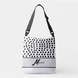 Black white crossbody bag