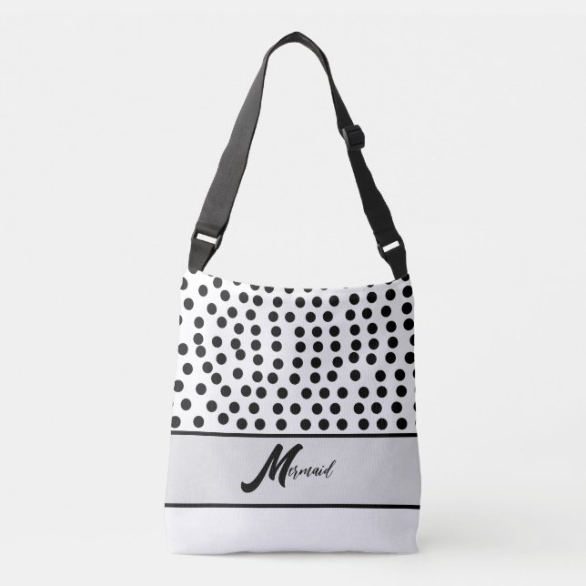 Black white crossbody bag (Front)