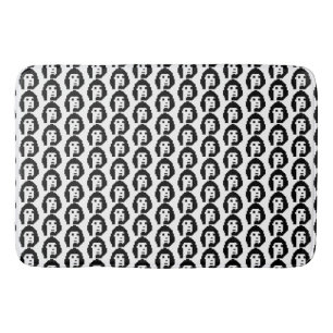 Black white cryptopunk #1 keychain button bath mat