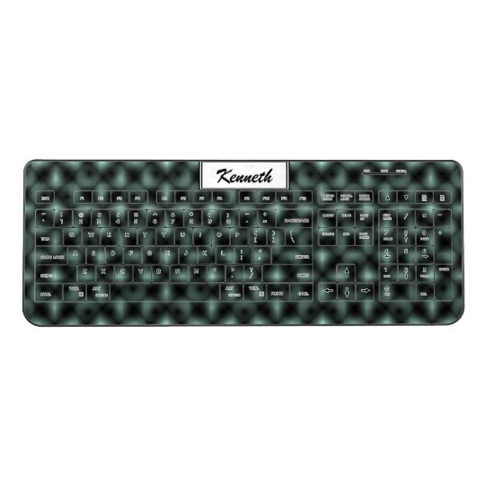 Black & White Cube Life by Kenneth Yoncich Wireless Keyboard