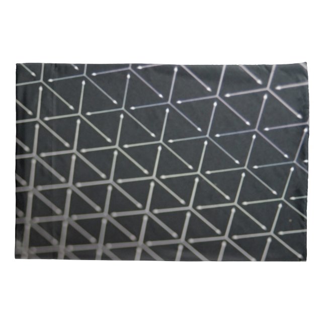 Black & White Cube Pattern Pillowcase (Back)