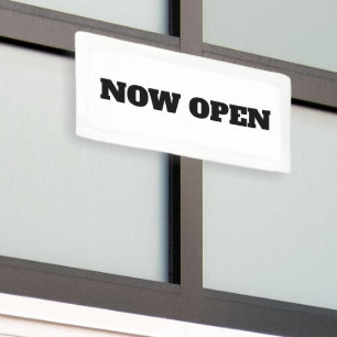 Black White Custom Colour Now Open New Business Banner