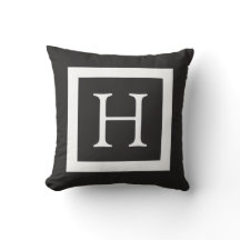 Black White Custom Monogram
