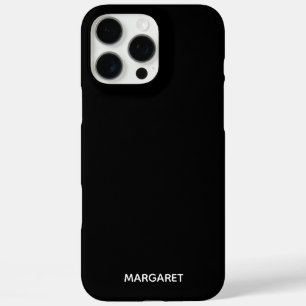 black & white custom name iphone 16 pro max case