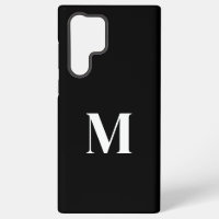 Black White Custom Name Monogram Stylish Elegant 