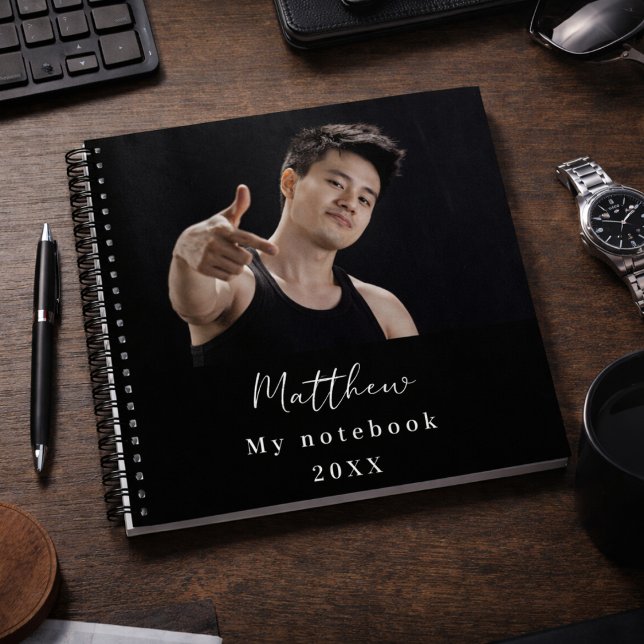 Black white custom photo notebook (Creator Uploaded)