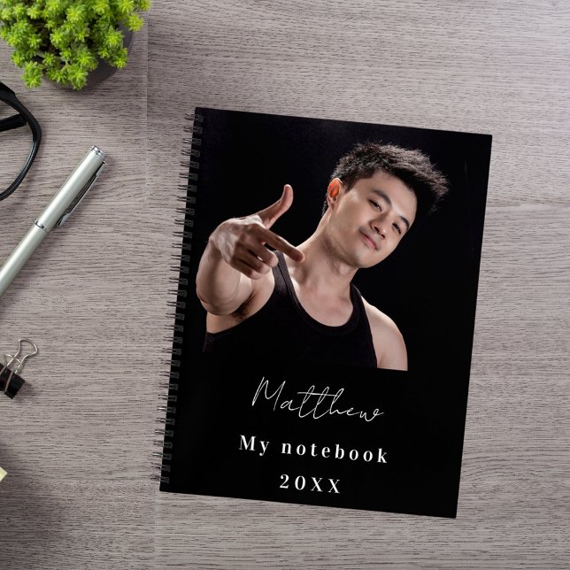 Black white custom photo notebook (Creator Uploaded)