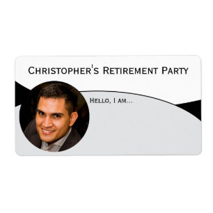 Black & White Custom Photo Paper Name Tag