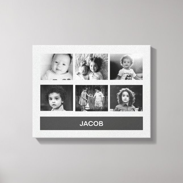 Black & White Custom Photo – Personalised Canvas Print (Front)