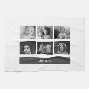 Black & White Custom Photo – Personalised Tea Towel