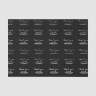 Black & white Custom Thank You Business  Tissue Paper