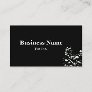 Black & White Damask Business Card