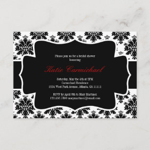 Black & White Damask Invitation