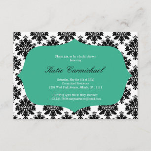 Black & White Damask Invitation
