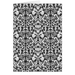 Black White Damask Lace Brocade