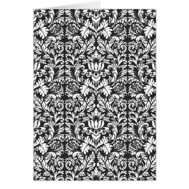 Black White Damask Lace Brocade (Front)