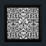 Black White Damask Lace Brocade Gift Box<br><div class="desc">An antique damask brocade from the 1800s,  this is a classic black and white intricate pattern. Damask patterns are known for intricate and reversible woven material patterns,  and is prized for its ornateness. (This design is a photographic reproduction of damask fabric)</div>