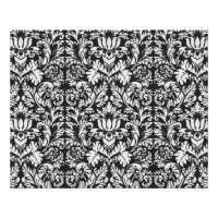 Black White Damask Lace Brocade