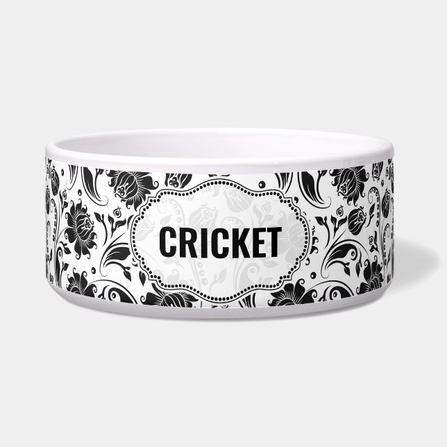 Black & White Damask Pattern Custom Name (Front)