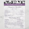Black & White Damask Purple Band Wedding Program