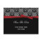 Black White Damask Red Bow Ribbon Save The Date