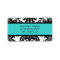 Black & White Damask, Turquoise