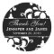Black White Damask Wedding Thank You Labels