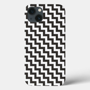 Black White Diagonal Chevrons iPhone 6 Xtreme Case