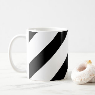 Black & White Diagonal Coffee Mug