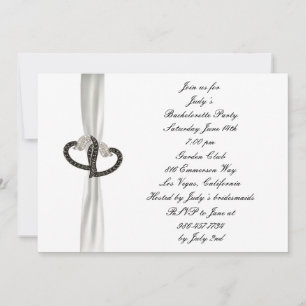Black/White Diamond Bachelorette Party Invitation