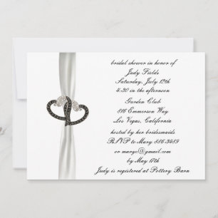 Black & White Diamond Bridal Shower Invitation