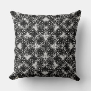 Black & White Diamond Chains Pattern Cushion