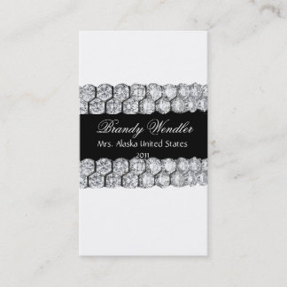 Black & White Diamond Pageant Business Card