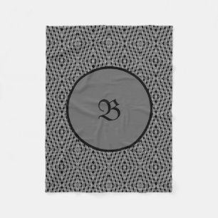 Black & White diamond pattern Fleece Blanket