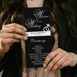 Black & White Diamond Ring Welcome to our Wedding Programme