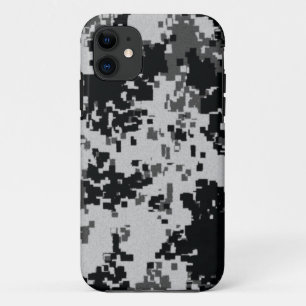 Black & White Digital Camouflage iPhone 11 Case