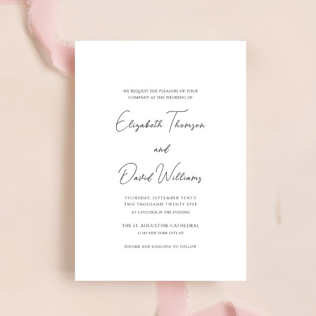 black & white digital wedding invitation template (Creator Uploaded)
