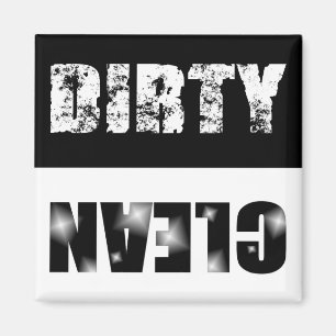 Black & White Dirty/Clean Dishwasher Magnet