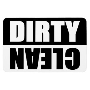 Black & White Dirty/Clean Flexi Dishwasher Magnet