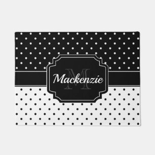 Black & White Dots Doormat