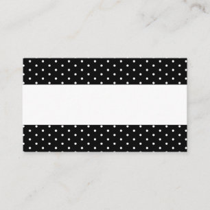 Black White Dots Elegant Wedding Name Place Cards
